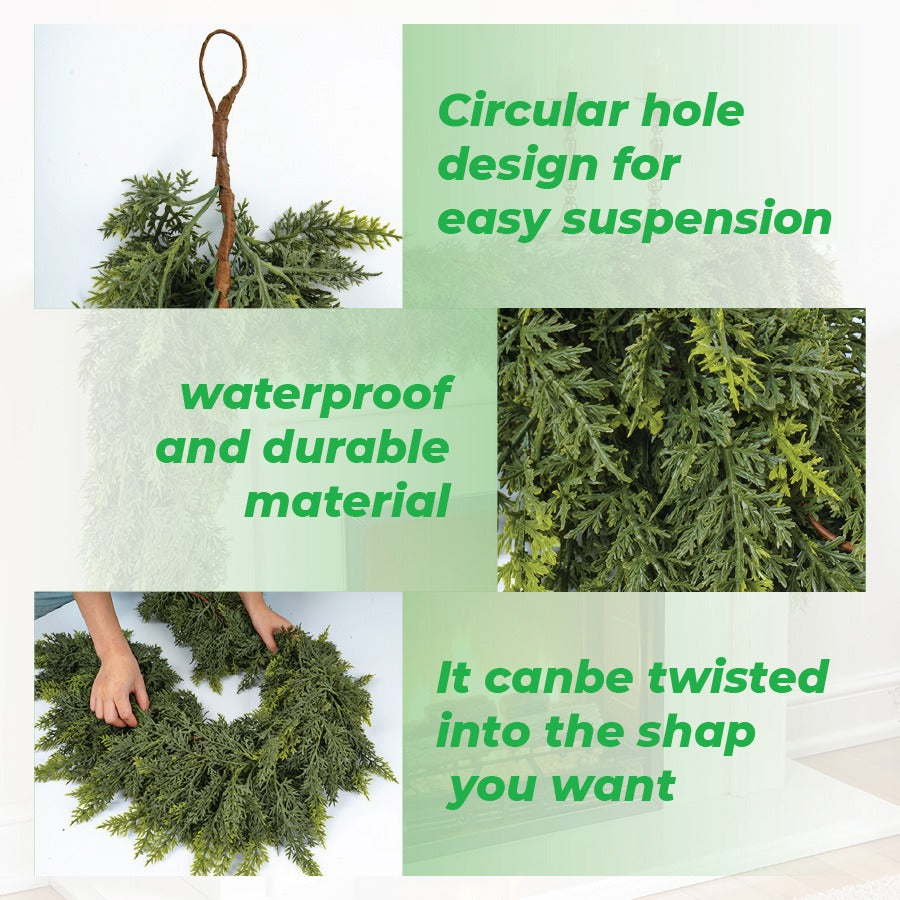 🎄Christmas Sale 50% OFF⛄️Premium Artificial Cedar Garland (6 FT / 1.8 M)