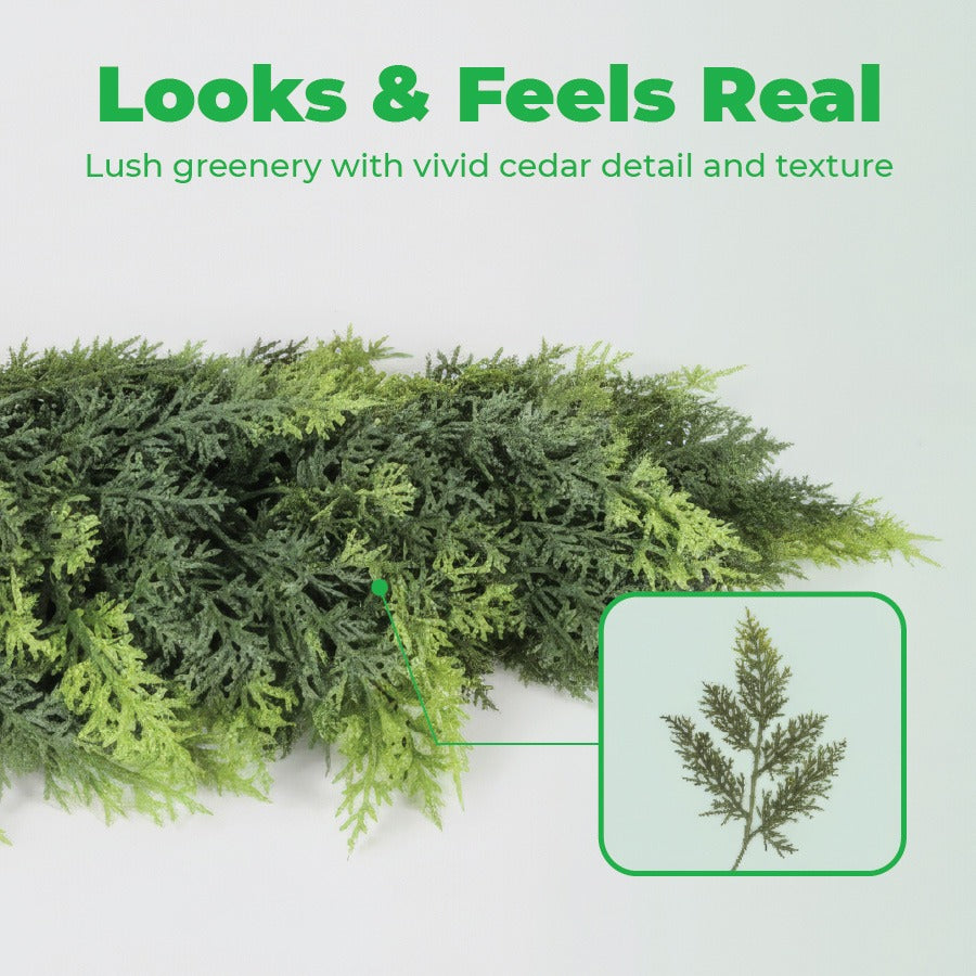 🎄Christmas Sale 50% OFF⛄️Premium Artificial Cedar Garland (6 FT / 1.8 M)