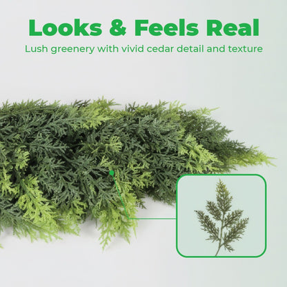 🎄Christmas Sale 50% OFF⛄️Premium Artificial Cedar Garland (6 FT / 1.8 M)
