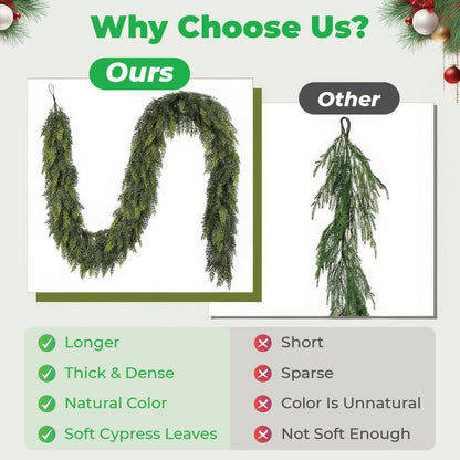 🎄Christmas Sale 50% OFF⛄️Premium Artificial Cedar Garland (6 FT / 1.8 M)