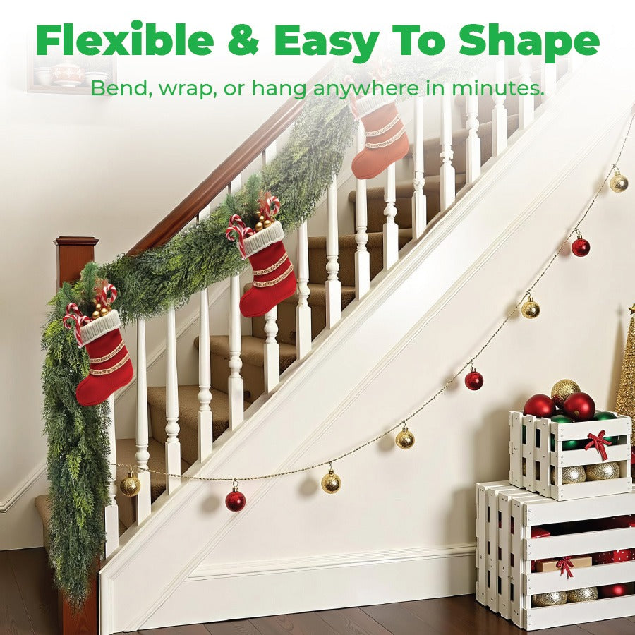 🎄Christmas Sale 50% OFF⛄️Premium Artificial Cedar Garland (6 FT / 1.8 M)