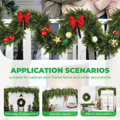 🎄Christmas Sale 50% OFF⛄️Premium Artificial Cedar Garland (6 FT / 1.8 M)